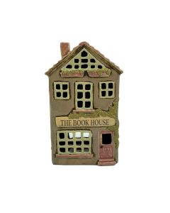 COSY CHAPTER STONEWARE THE BOOK HOUSE TEA LIGHT HOLDER