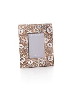 MANGO WOOD FLORAL ETCHED PHOTO FRAME